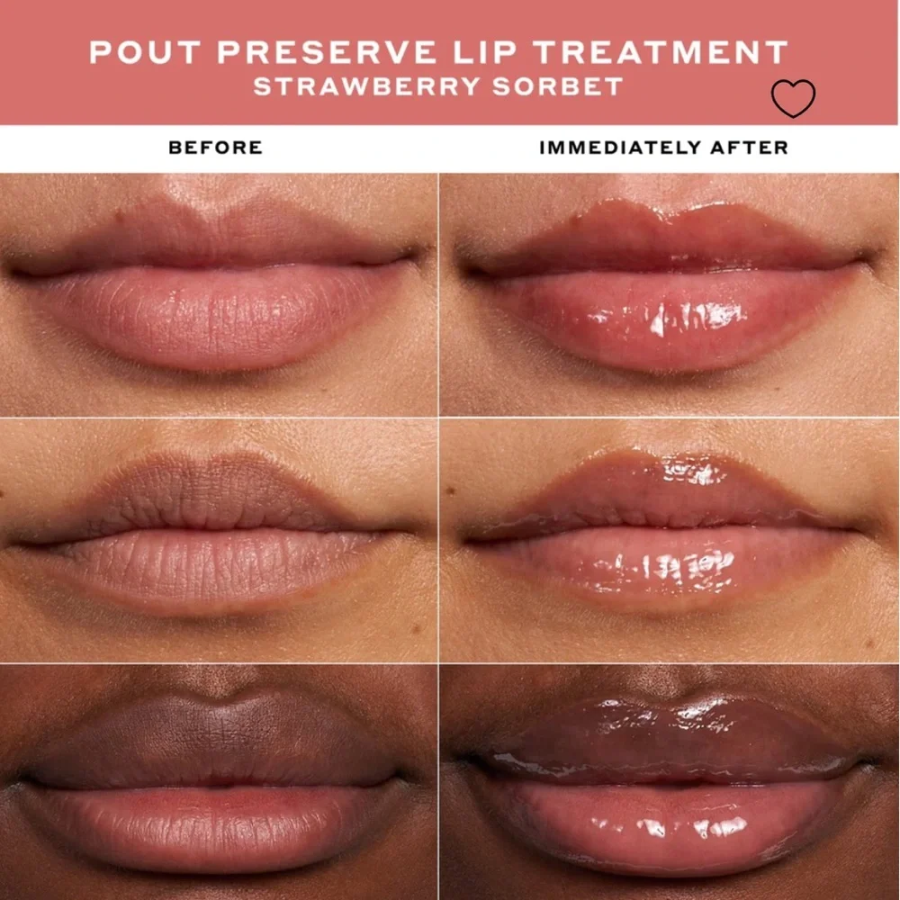 OLEHENRIKSEN Pout Preserve Hydrating Peptide Lip Treatment Strawberry Sorbet